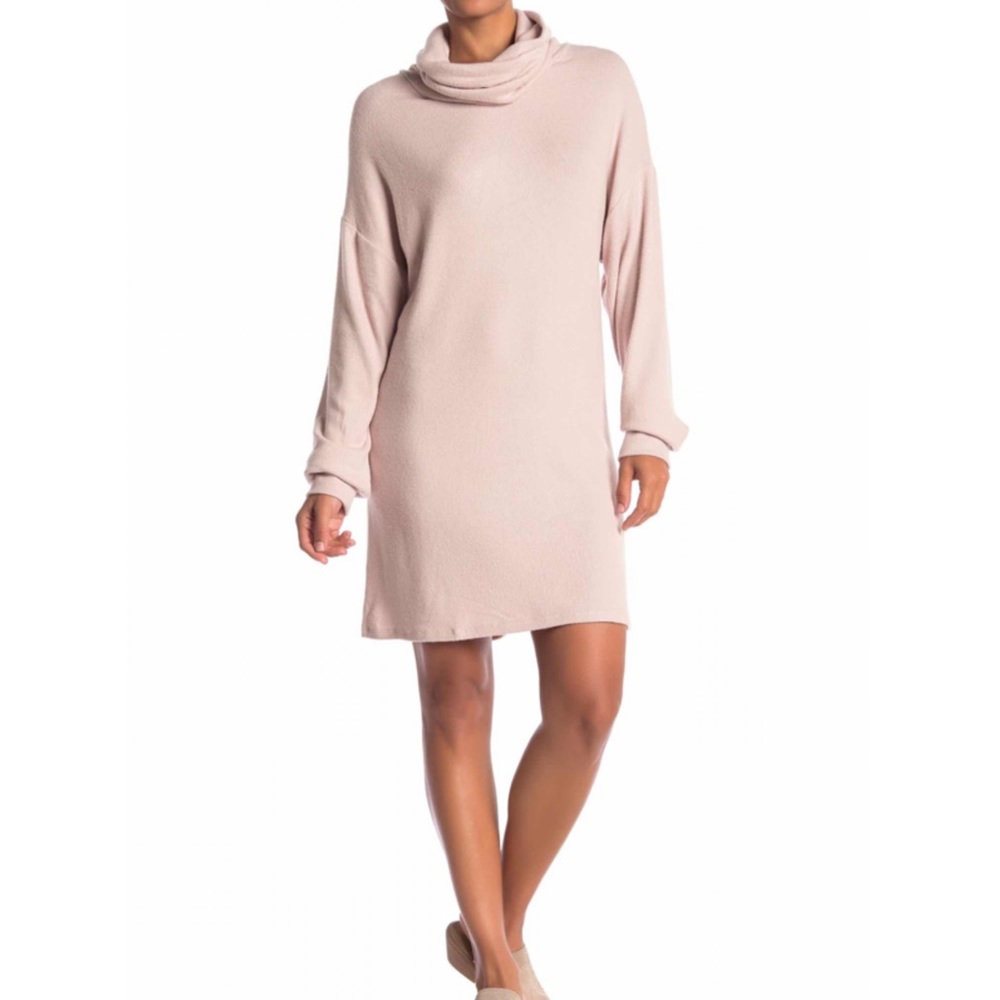 Turtleneck Dolman Sleeve Dress